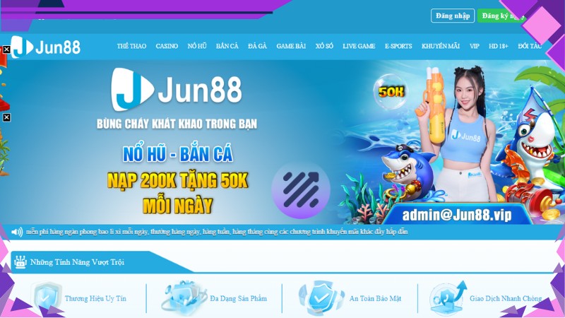 Nhà cái rút tiền ẩn danh Jun88